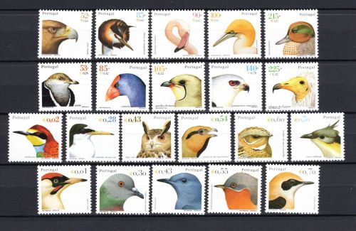 Portugal MiNr. 21 Werte Birds Vögel aus 2000/2003, alle postfrisch Tiere