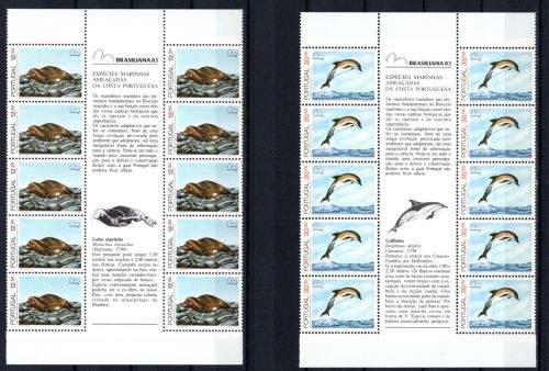 Portugal MiNr. 1604-1607 Bedrohte Meerestiere Bogenteile postfrisch Tiere