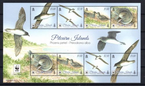 Pitcairn Inseln WWF MiNr. Block Feuersturmvogel postfrisch Tiere
