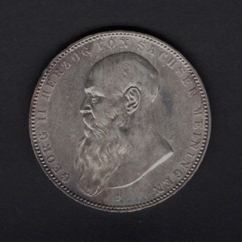 Sachsen-Meiningen 1908 5 Mark Herzog Georg II. vz