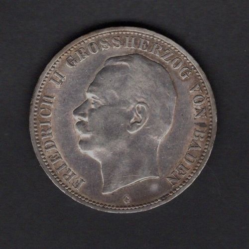 Baden 1913 5 Mark Friedrich II. ss-vz