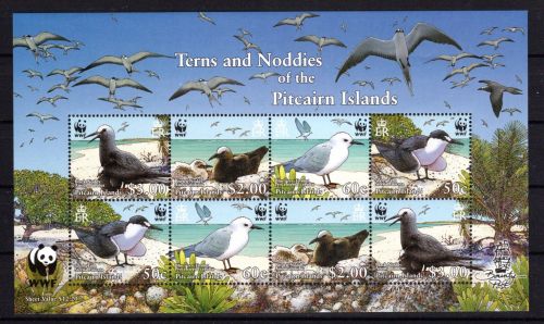Pitcairn Inseln WWF Kleinbogen MiNr. 717-20 Seeschwalben postfrisch Tiere