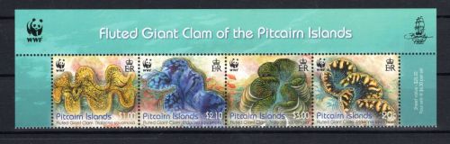 Pitcairn Inseln WWF Zusammendruck MiNr. 865-868 Muscheln postfrisch Tiere