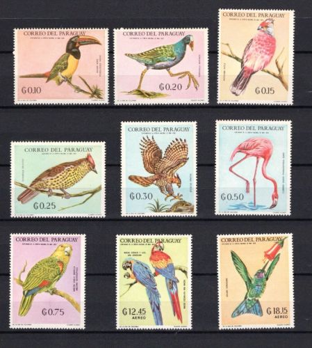 Paraguay MiNr. 1929-1937 Heimische Vögel, Satz postfrisch Tiere