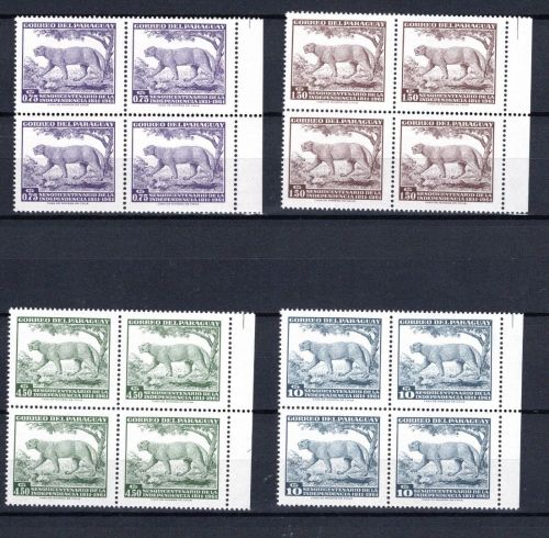 Paraguay MiNr. 912-918 Heimische Tiere Tapir Puma, Vbl. postfrisch Tiere
