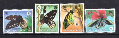 Papua Neuguinea MiNr. 574-577 Schmetterlinge Falter Satz postfrisch Tiere