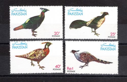 Pakistan MiNr. 484-487 Fasane 1979, Satz postfrisch Tiere