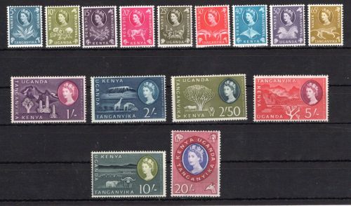 Kenya Uganda Tanganyika MiNr. 108-123 Flora Fauna, Satz postfrisch Tiere