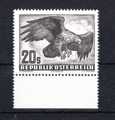 Österreich MiNr. 968 Adler 20 Schilling ,mit Unterrand, postfrisch Tiere