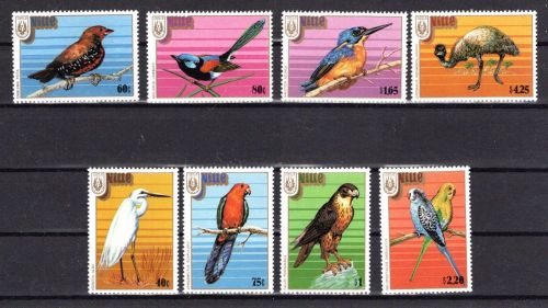 Niue MiNr. 673-680 Heimische Vögel 1986, Satz postfrisch Tiere