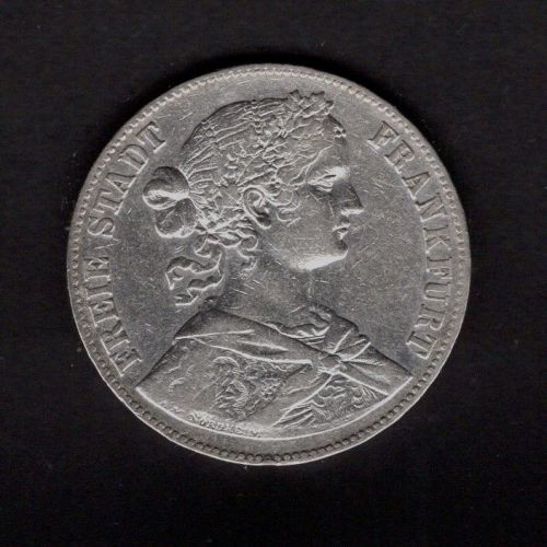 Freie Stadt Frankfurt 1860 EIN VEREINSTALER XXX EIN PFUND FEIN ss