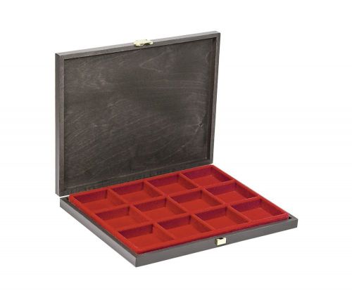 Lindner Echtholz-Münzkassette CARUS-1 S2491-2812E Neu