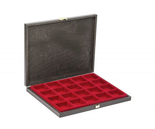 Lindner Echtholz-Münzkassette CARUS-1 S2491-2820E Neu