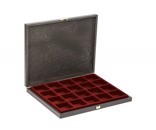 Lindner Echtholz-Münzkassette CARUS-1 S2491-2870E Neu