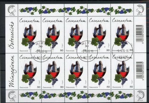 Österreich Kleinbogen MiNr. 3225 Versandstellenstempel Wein