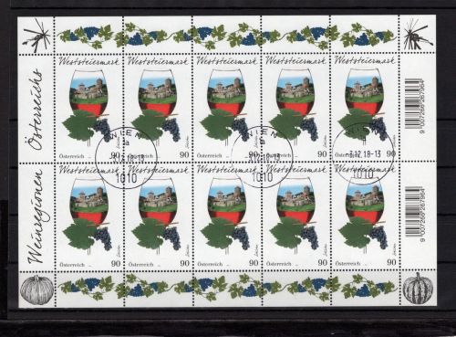 Österreich Kleinbogen MiNr. 3434 Versandstellenstempel Weinland