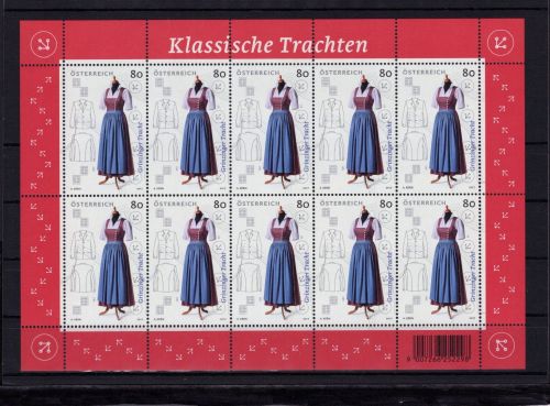 Österreich Kleinbogen MiNr. 3364 postfrisch Trachten
