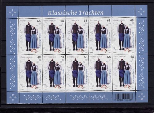 Österreich Kleinbogen MiNr. 3338 postfrisch Trachten