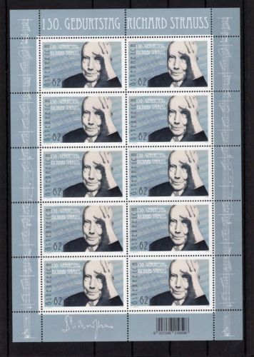 Österreich Kleinbogen MiNr. 3144 postfrisch Richard Strauss
