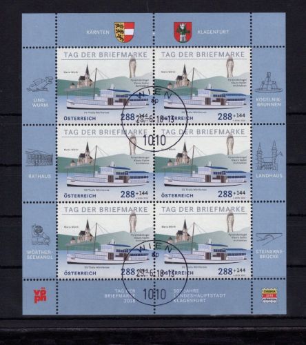 Österreich Kleinbogen MiNr. 3399 Versandstellenstempel Tag der Briefmarke