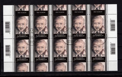 Österreich Kleinbogen MiNr. 3131 Versandstellenstempel Eric Pleskow