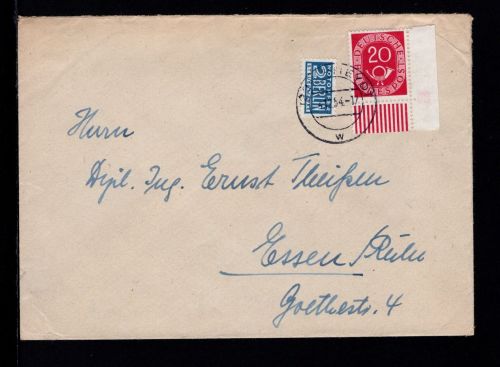 Bund MiNr. 130 DZ Einzelfrankatur