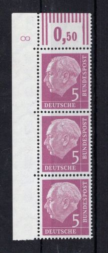 Bund MiNr. 179 x DZ postfrisch senkr. 3er Streifen