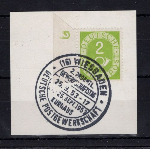 Bund MiNr. 123 DZ 2 Briefstück geprüft Schlegel