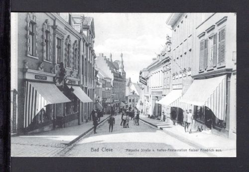 AK Cleve (Kleve) NRW 1910 Hagsche Straße Cafe Kaiser Friedrich