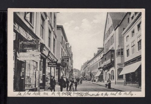 AK Cleve (Kleve) NRW 1917 Große Straße, Schreibwaren A. Knipping