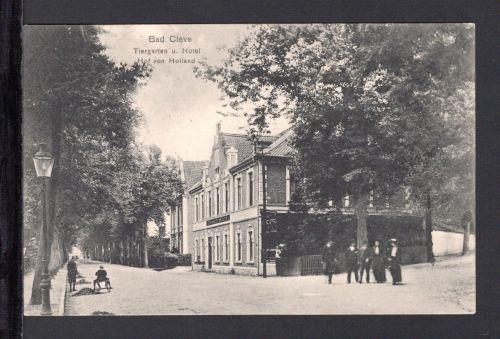 AK Cleve (Kleve) NRW 1911 Tiergarten u. Hotel Hof von Holland