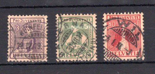 Schweiz MiNr. 133-135 gestempelt Pro Juventute