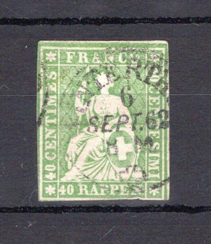 Schweiz MiNr. 17 II gestempelt