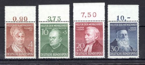 Bund MiNr. 156-159 Oberrand postfrisch