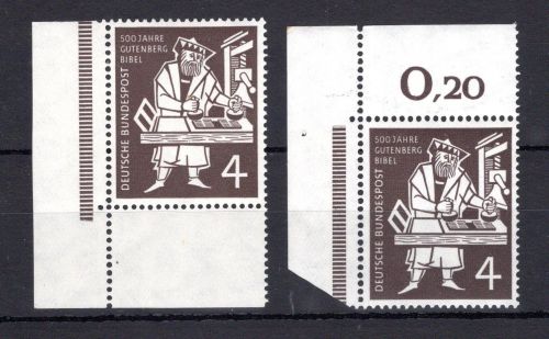 Bund MiNr. 196 Eckrand ol + ul postfrisch