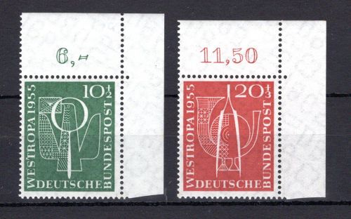 Bund MiNr. 217-218 Eckrand or postfrisch