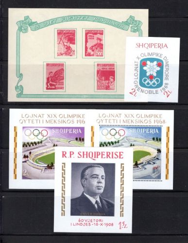 Albanien Lot Blöcke/ Kleinbögen postfrisch