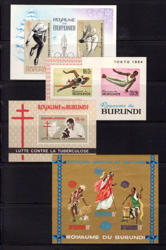 Burundi Lot Blöcke/ Kleinbögen postfrisch