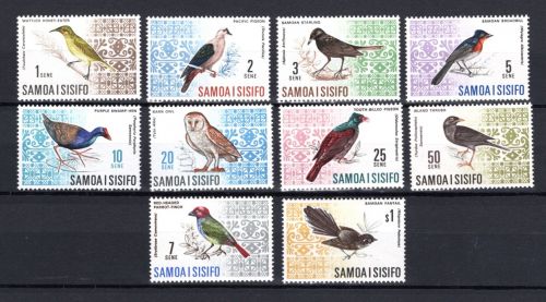 Samoa MiNr. 152-161 Heimische Vögel, Satz postfrisch Tiere