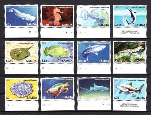 Samoa MiNr. 1144-1155 Meerestiere, Satz postfrisch Tiere