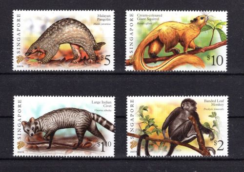 Singapur MiNr. 1703-1706 Heimische Tiere 2007, Satz postfrisch Tiere