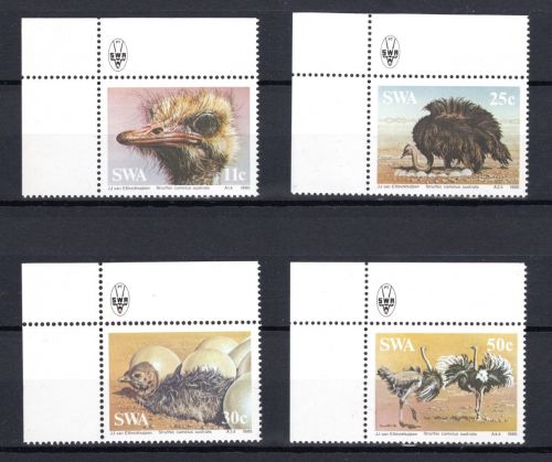 Südwestafrika MiNr. 523-526 postfrisch Vögel Strauße