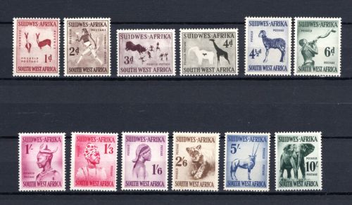 Südwestafrika MiNr. 279-290 postfrisch Tiere Menschen Natur Geschichte