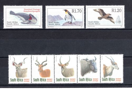 Südafrika MiNr. 1124-1128 und 1083-1085 postfrisch Heimische Tiere