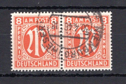 Bi-Zone MiNr. 14 Az gestempelt geprüft Hettler