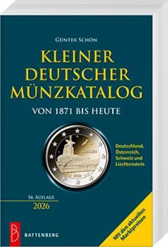 Kleiner Deutscher Münzkatalog von 1871-heute-Battenberg- 56. Auflage 2026 Neu