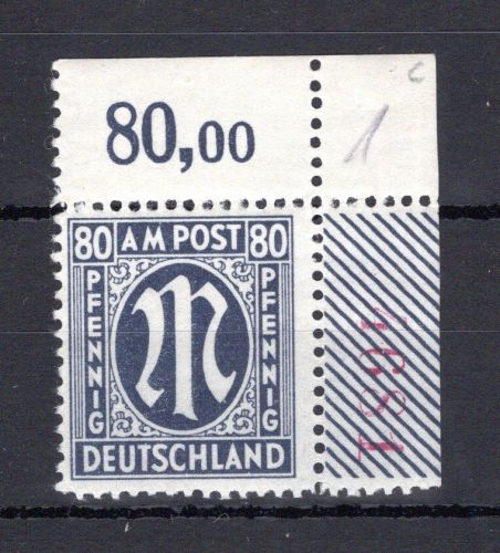 Bi-Zone MiNr. 34 a Cz r4 postfrisch Oberrand gefaltet