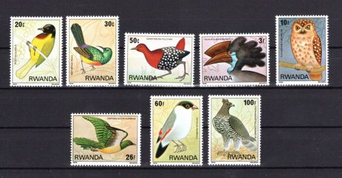 Ruanda MiNr. 1019-1026 postfrisch Heimische Tiere Vögel