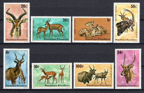 Ruanda MiNr. 673-680 Satz postfrisch Wildtiere Gabelböcke
