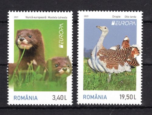 Rumänien MiNr. 3850-3851 postfrisch Iltis und Großtrappe